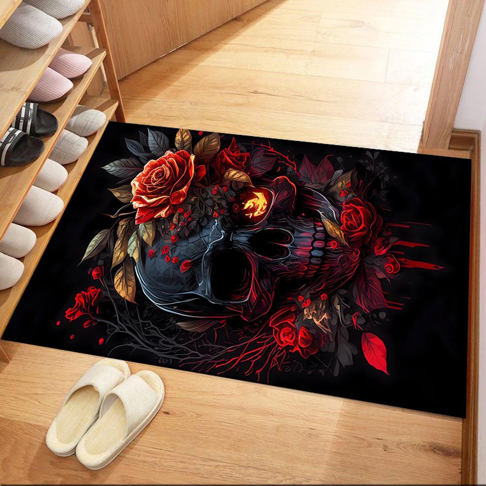 Riding Through Flames Floor Mats for Living Room, Bedroom and Room Decoration Are Suitable for Gifts.