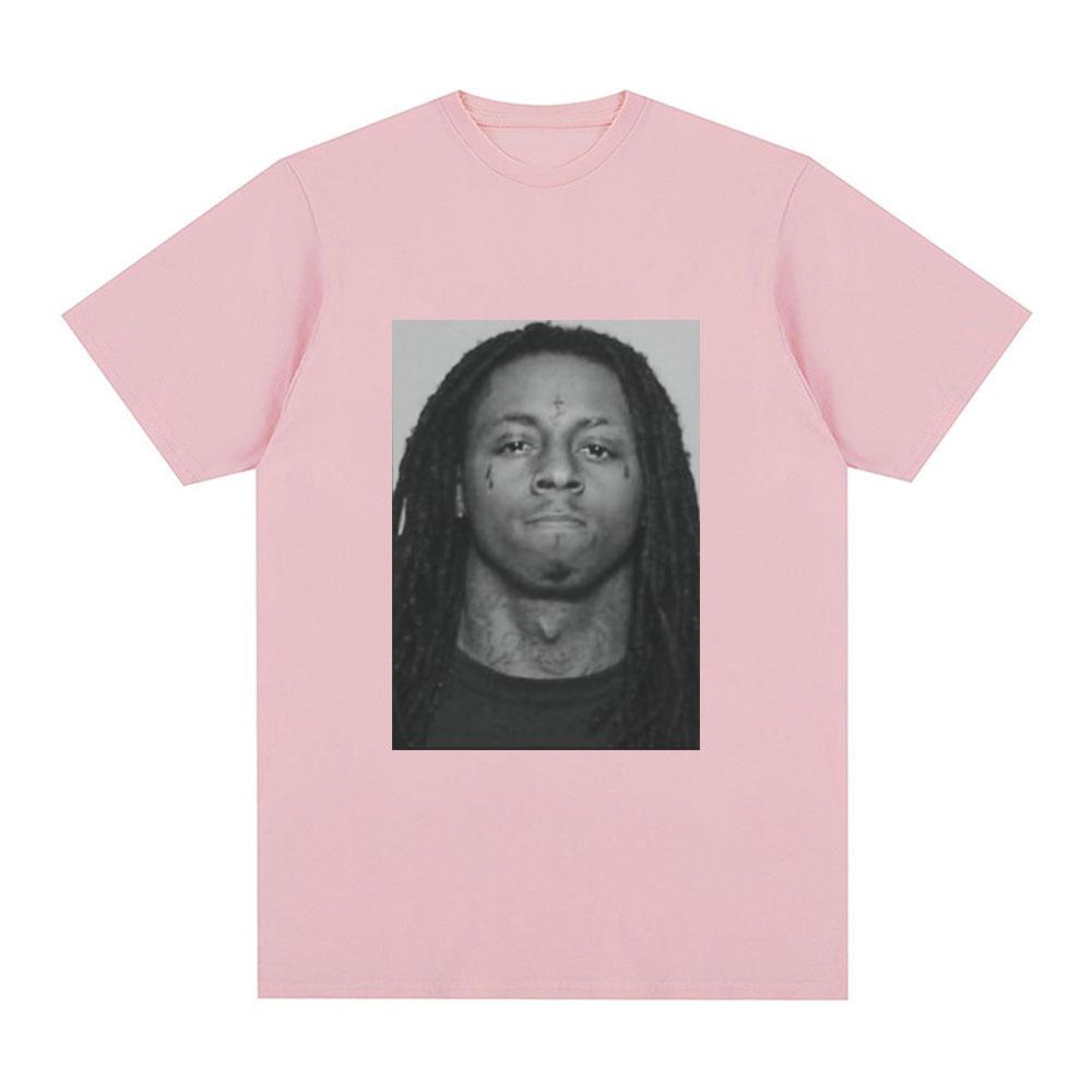 Rapper Lil Wayne Mugshot Graphic T-shirt 100% Cotton Comfort Loose T Shirt Men Hip Hop Vintage Short Sleeve Oversized T-shirts
