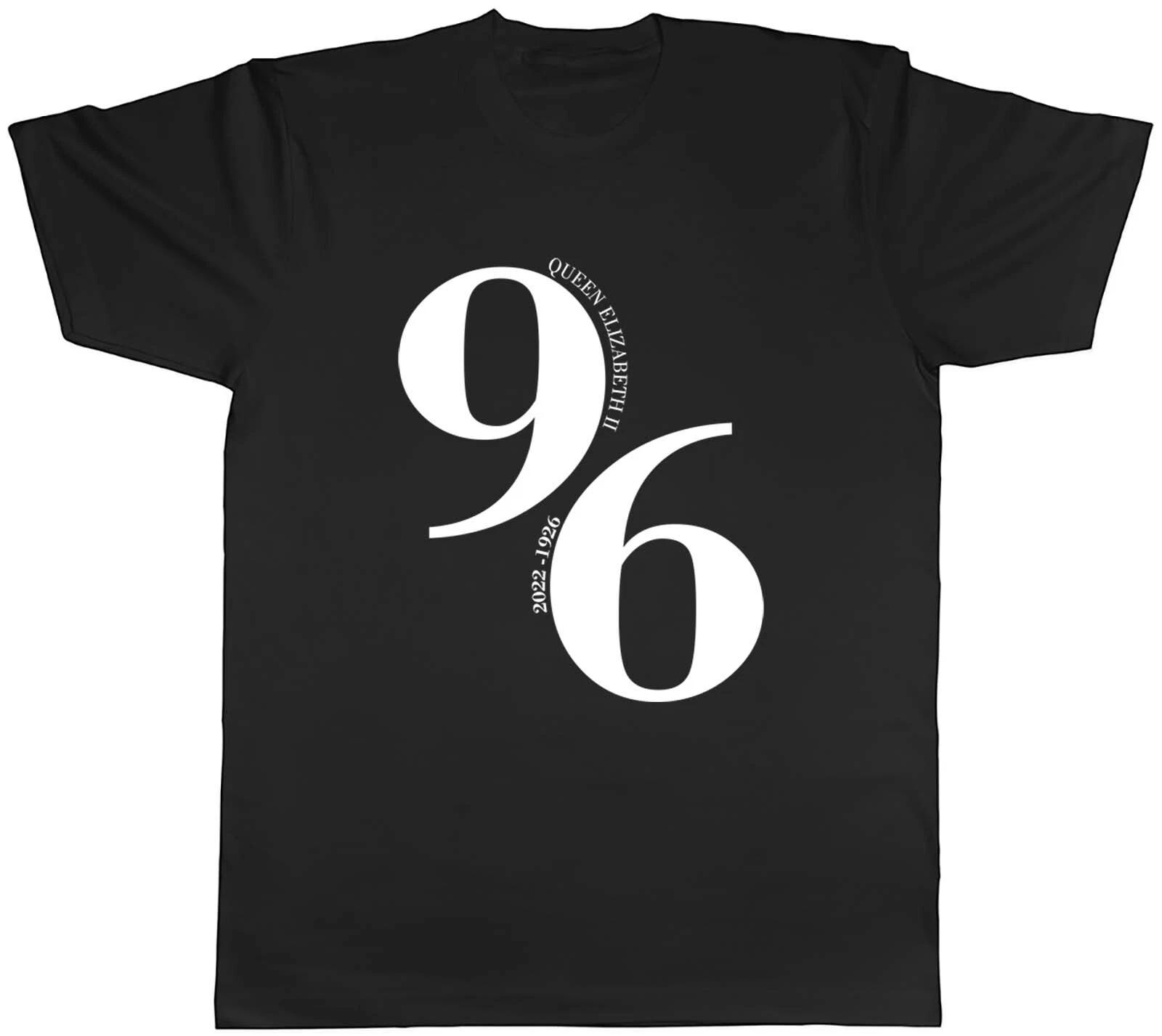 Queen Elizabeth II Death Tribute 96 Years Old 1926-2022 Mens Unisex T-Shirt Tee M