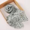 New Printed Hijabs Shawl Bubble Chiffon Hijabs Woman Design Flower Shawls Muslim Scarves Headscarf Wraps Turbans Long Scarves