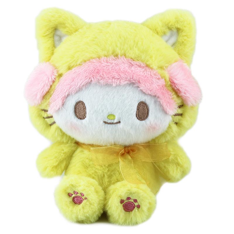 Sanrio Plush Toy Transformable Cat Kuromi My Melody Cinnamoroll Stuffed Animal Doll