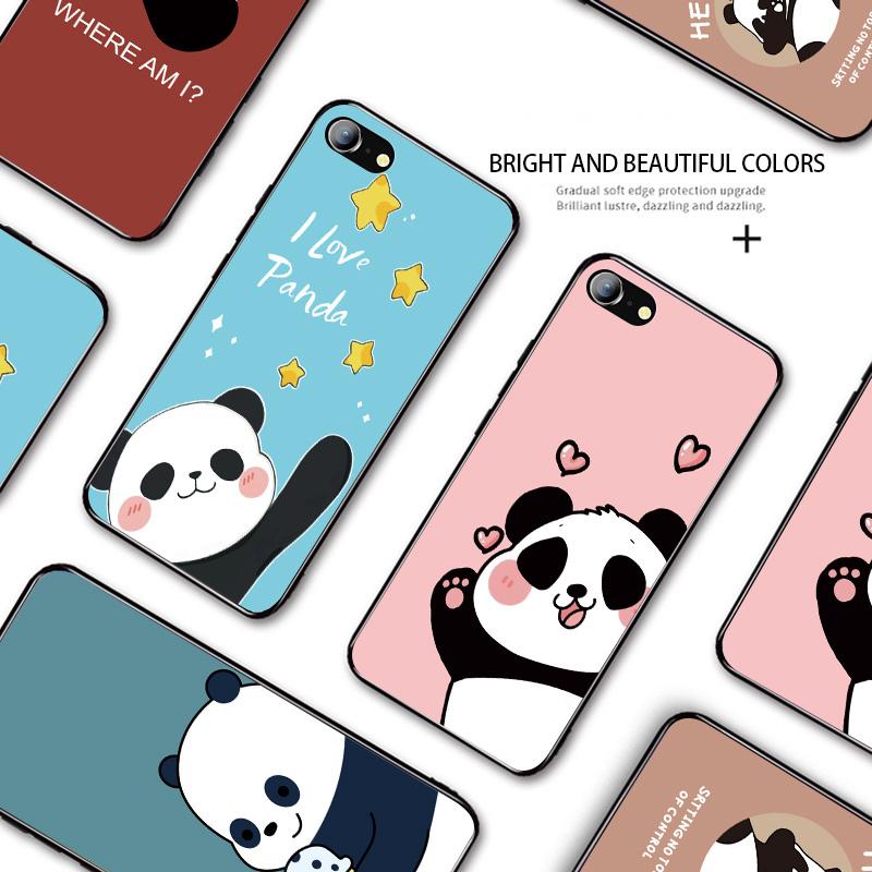 Niedliche Cartoon-Panda-Handyhülle für Infinix Hot Tecno Camon 19 Pro Huawei P50 Pro OnePlus, weiche Silikon-TPU-Handyhülle