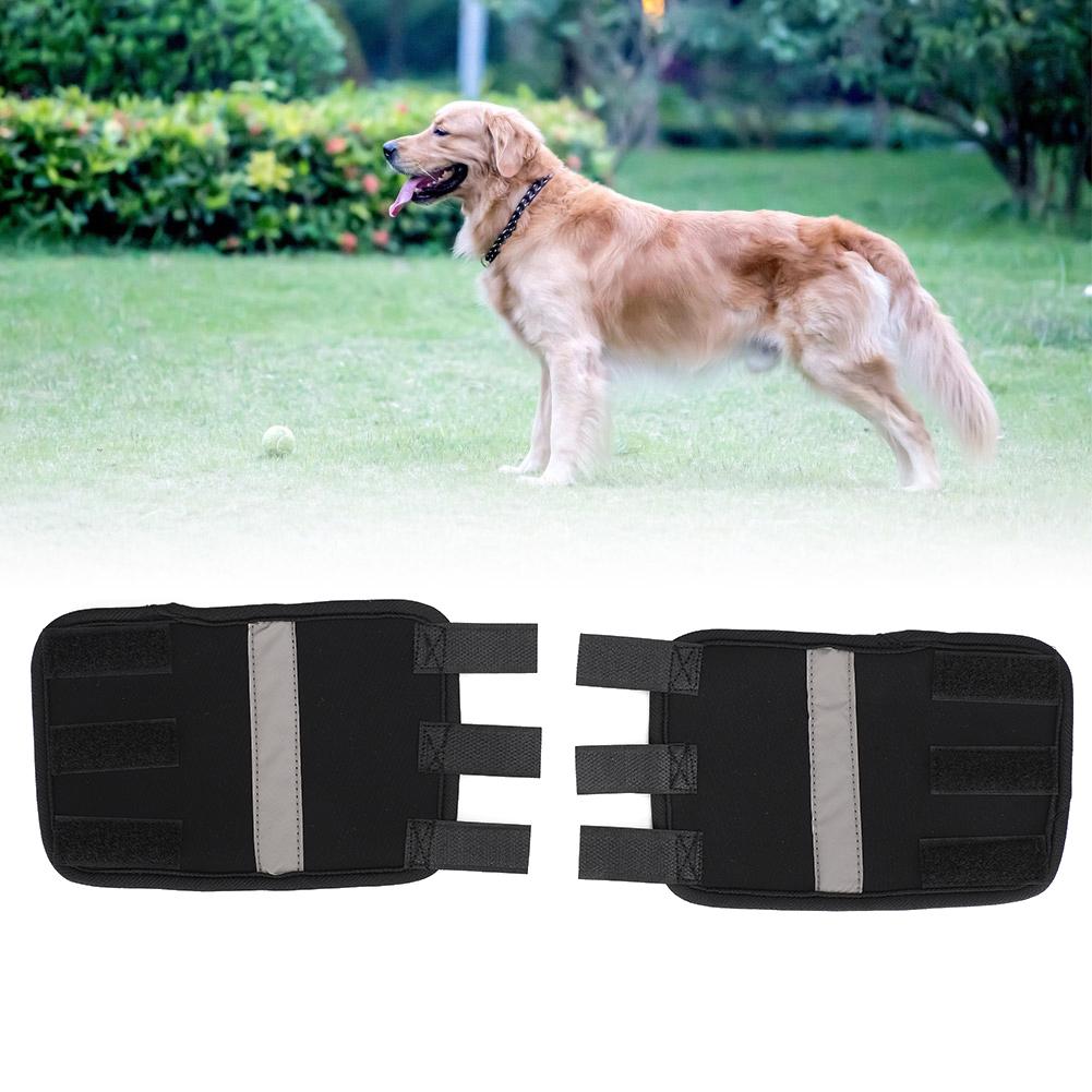 Dog Front Leg Pads ,1 Pair Dog Elbow Protector,Elbow Protect Wrap,Dog Knee(Black M)