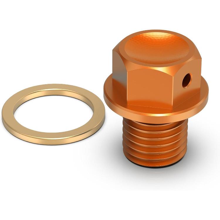 

NICECNC M12 x P1.5 Magnetic Drain Plug Compatible with KTM 125-530 SX/SX-F/EXC/EXC-F/EXC-R/XC/XC-W/XC-F 2000-2023, Orange помаранчевий