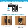 Lockable Stainless Steel Door Latch with Padlock Hole for Windows Doors Fences and Furniture Weather Resistant Design