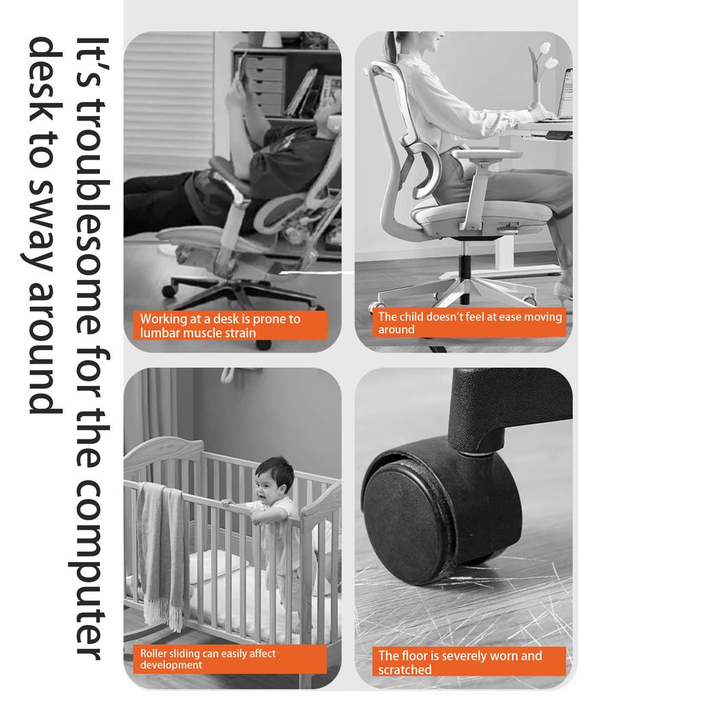 5Pcs Practical Office Chair Chair Glides Replacement Stationary Casters Wheel Accessory for Stability and Safety
