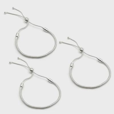 Pulsera de Cadena Hueso de Serpiente Ajustable para Mujer, Diseño Creativo de Tirar con Cuentas DIY