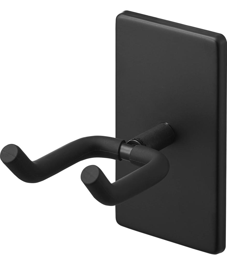 Yamazaki Tower Wall-Mounted Hands-Free Hair Dryer Stand (Includes Drywall Tweezers and Wood Screws for Less Visible Holes), Black, 8cm W x 13cm D x