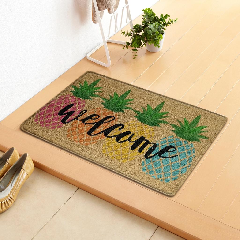 Brown Doormat Carpet Welcome Message Anti Slip Carpet Home Decoration Warm Living Room Bedroom Anti Slip Entrance Carpet