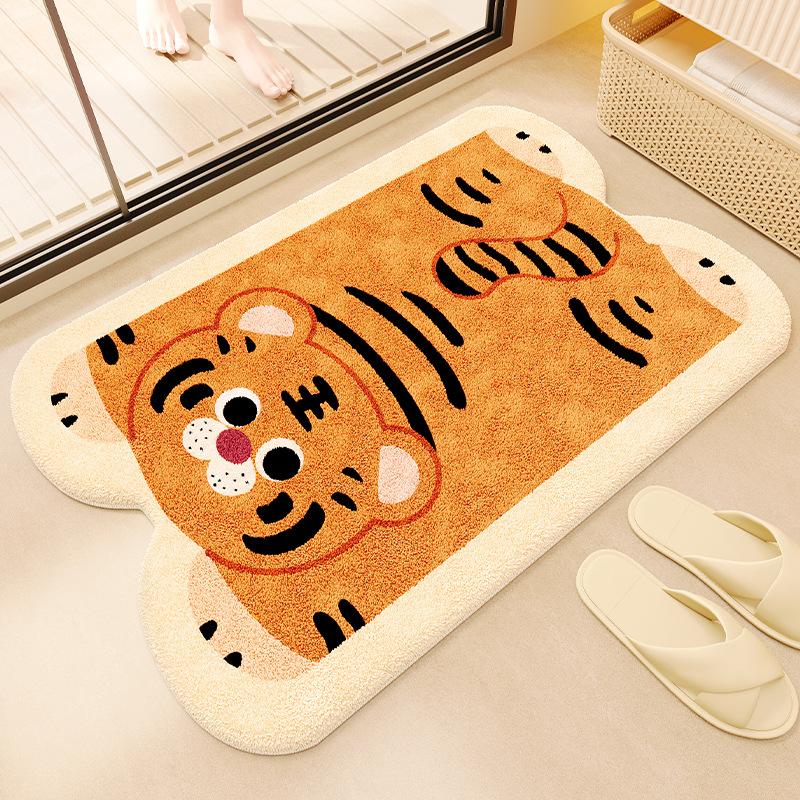 Cartoon Bathroom Floor Mat Absorbent Quick Drying Foot Mat Wear-resistant Toilet Anti Slip Mat