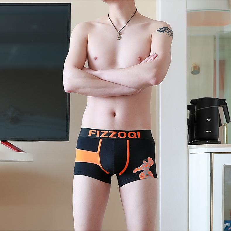 Men's Sexy Underwear Boxer Shorts Pure Cotton Fashion Cartoon Shorts  Year Breathable Aro Pants Youth Bottom Underpants