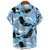 Hawaiian Shirts for Men Casual Tees Sea Life Pattern Short Sleeve Top Summer Fashion Shirt  Octopus Print T-Shirt Men's Clothing