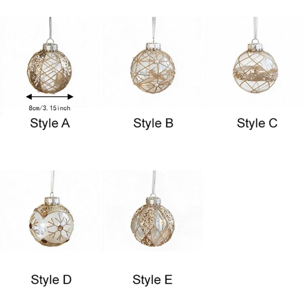 8CM Clear Bauble Christmas Tree Ball Plastic Christmas Hanging Ball Xmas Decorative Balls Festive