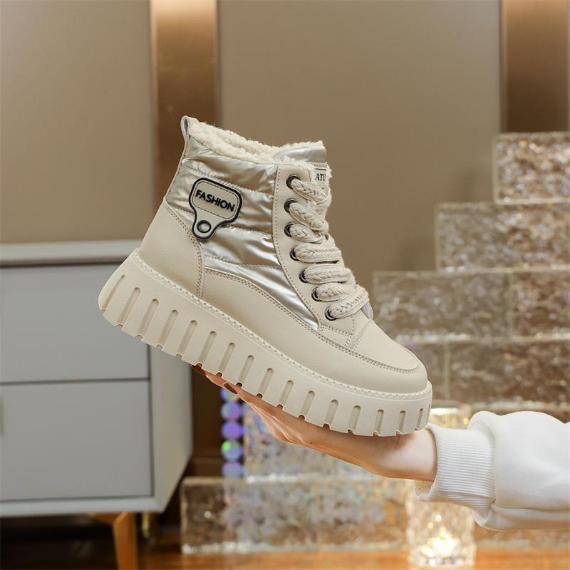 velvet cotton shoes thick-soled non-slip thermal Martin boots thickened snow boots 35