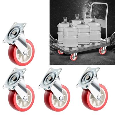 4 Pezzi Ruote Girevoli in Metallo Rotazione a 360 Gradi Ruote Girevoli Heavy Duty Generali con Design Silenzioso Adatte per Case e Uffici