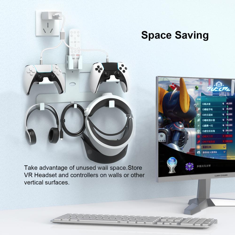 

Удобная подставка для контроллера гарнитуры Psvr 2, многофункциональный светильник, держатель с крючками для консоли Ps5, портативный для