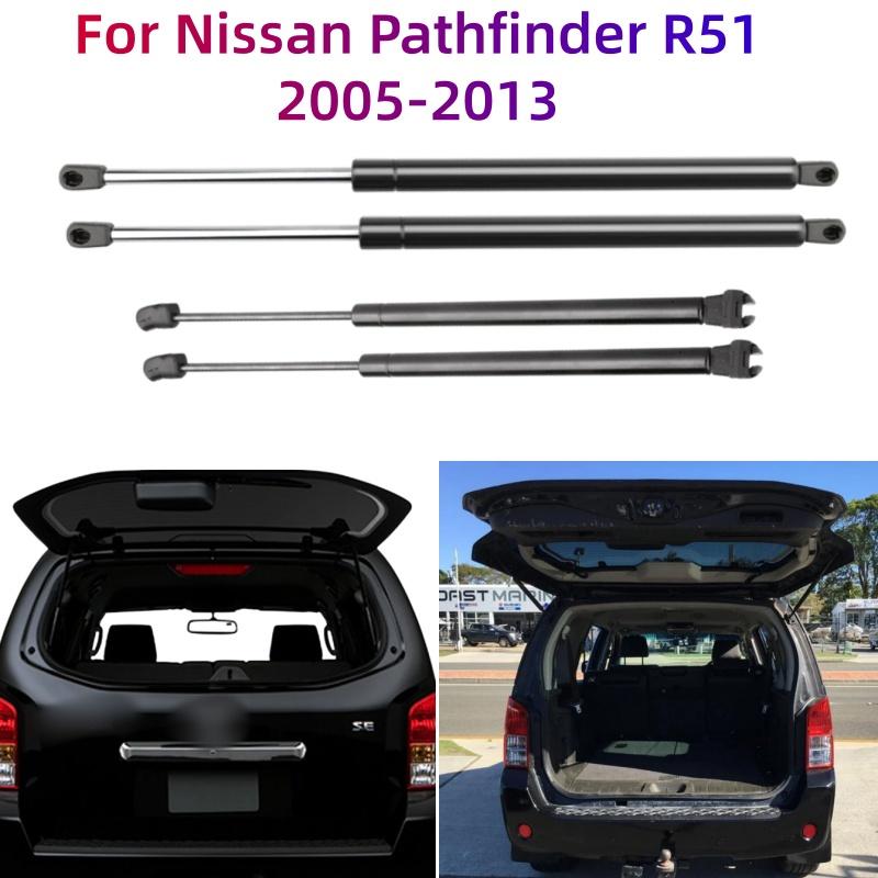 4Pcs For Nissan Pathfinder R51 2005-2012 2013 Car Rear Door Trunk Tailgate Window Boot Gas Struts Lift Support Rods Dampers