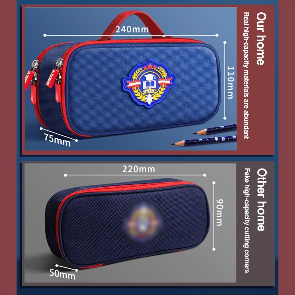 Large Capacity Pencil Case Canvas Stationery Bag Creative Pen Box  Gift