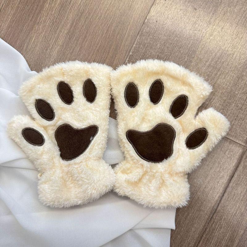 

Зимние перчатки однотонные под норку One Size