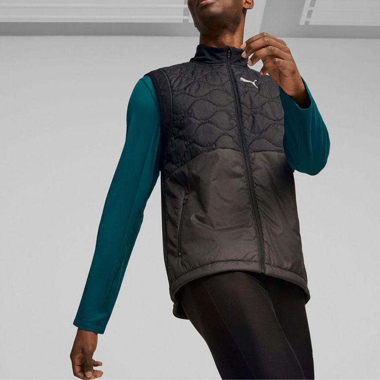 Puma Run Cloudspun Warm Label Padded Vest Men Vests Black 524616-01
