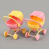 Mini Doll Stroller And High Chair Set for Dolls Realistic Baby Toy Stroller Lightweight Portable ABS Plastic Doll Accessories for Kids Imaginative