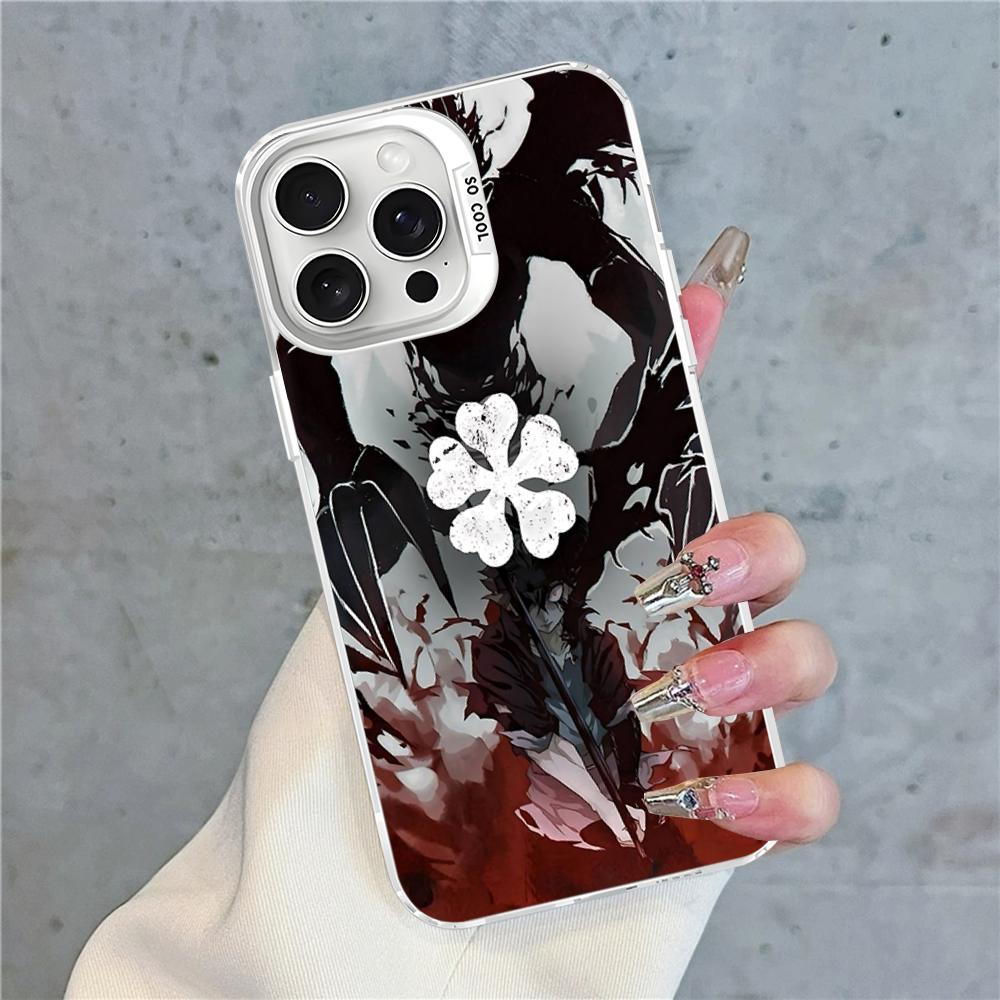 Black Clover Phone Case For IPhone 16 15 14 13 12 11 Pro Max X XR XSMAX 8 7 Plus Matte Shockproof Back Cover