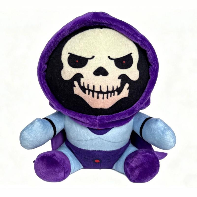 Skeletor Plüschfigur Böser Skelettkörper Plüschtier Weich gefüllte Schurkenpuppe Kawaii Kindergeburtstagsgeschenk Zimmerdekoration Sammlerstück Neu red