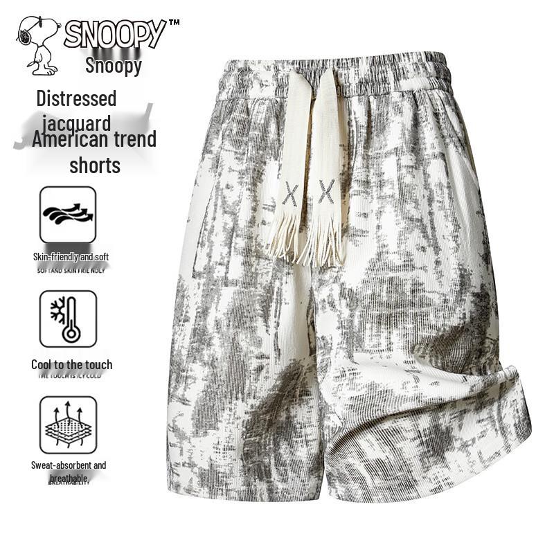 Snoopy Men s Jacquard Casual Shorts XL