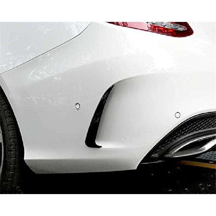 Black Rear Bumper Spoiler Air Vent Outlet Trim Cover 2pcs for Mercedes-Benz C Class W205 C43 C63 AMG 2014-2018
