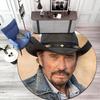 French legendary rock singer and actor Johnny Hallyday Round Carpet Soft Home Decoration Corridor Table and Chair Anti slip Outdoor Floor Mat rug H1