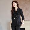 Navy Blue Women's Suit Set - 2025 Spring/Autumn High-End Hotel Manager Professional Business Uniform.