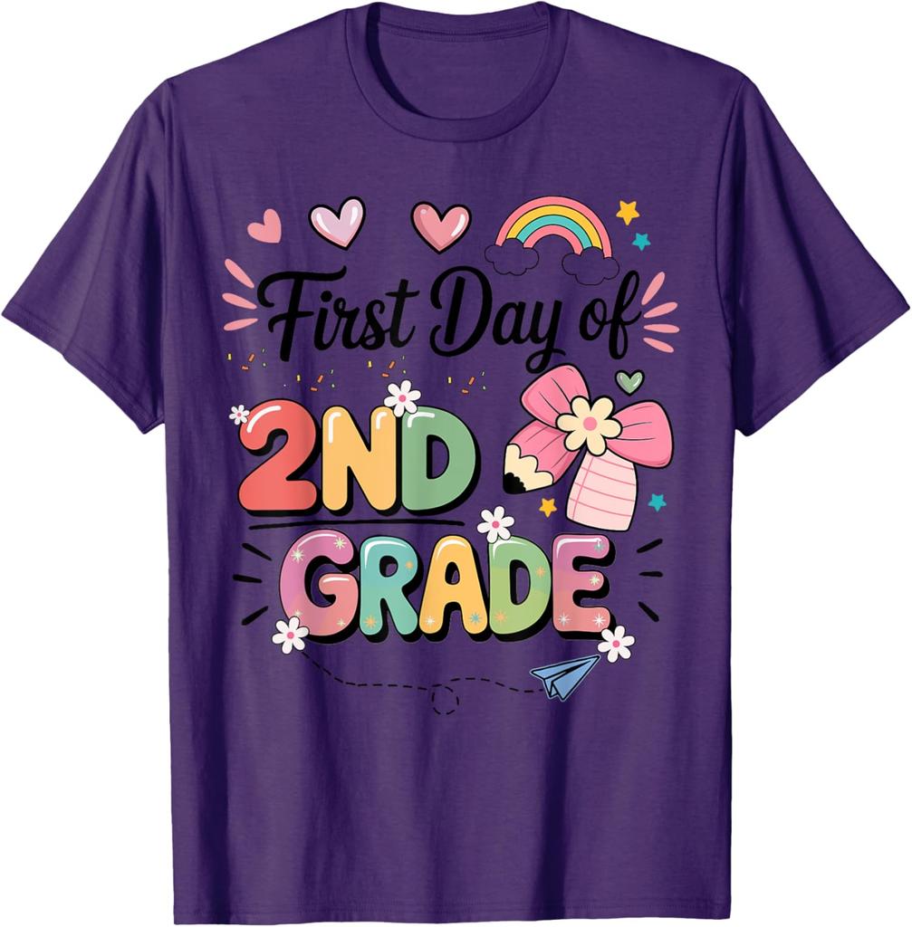 First Day of Second Grade Back to School Teacher Gift Unisex T-Shirt 7