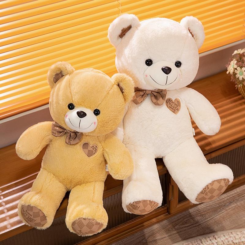 Non-Toxic Nice Kawaii Bowknot Bear Plush Toy Soft Stuffed Animal Bear Plushie Doll Birthday Christmas Gift For Children Kids