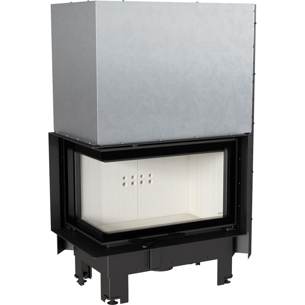 Steel fireplace KRATKI MBM left 10 kW Ø 200 Lift-up