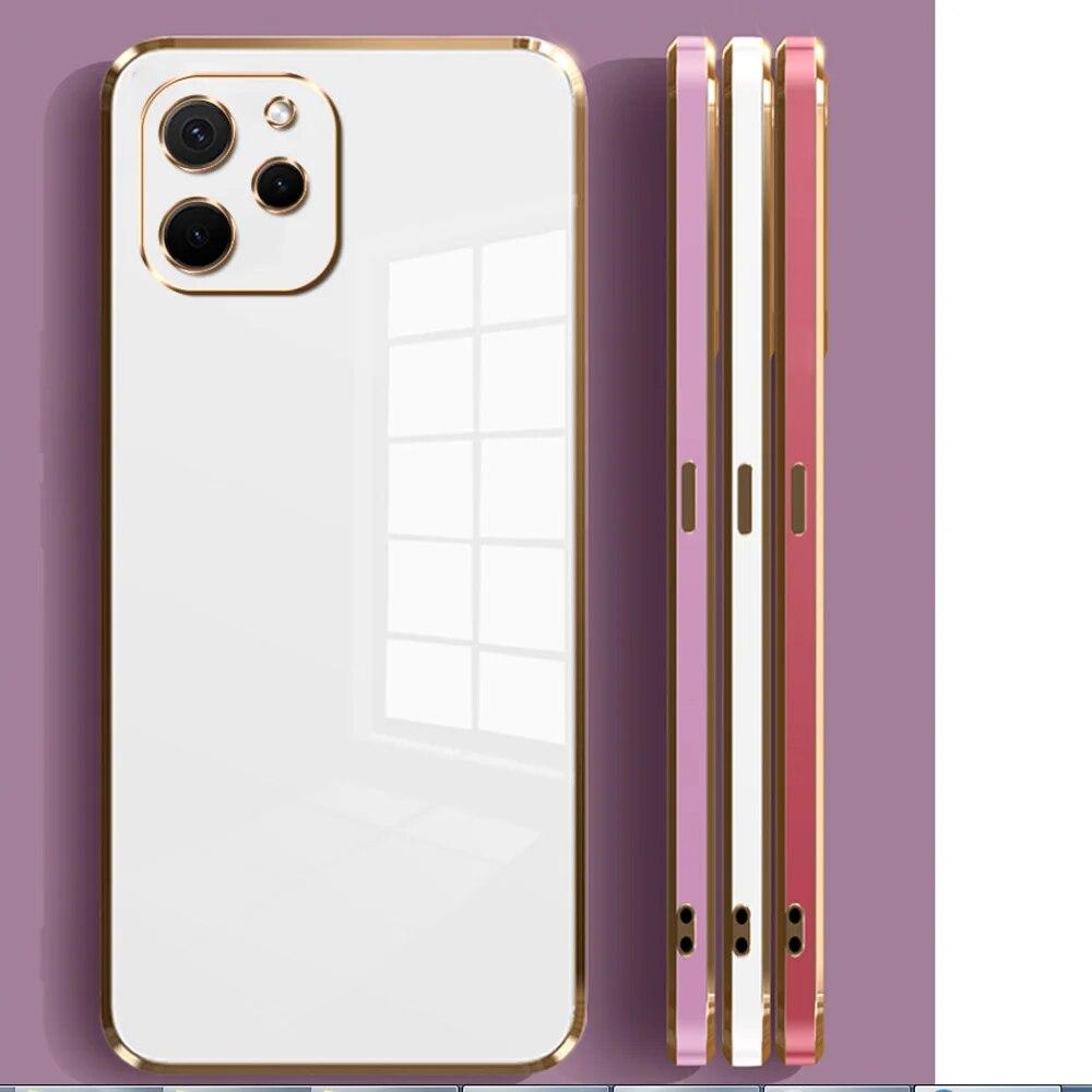 Huawei Nova Y61 uchun g'ilof Huawei nova Y90 Nova Y70 NOVA Y70 Plus nova y60 uchun telefon g'ilofi Konfetga o'xshash zarbaga chidamli qopqoq elektroplatali 6D