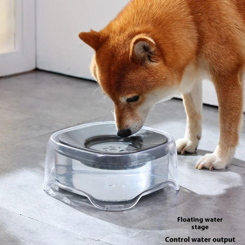 Large Capacity 2000ml Pet Floating Bowl Floating Filter Dry-Chin Technology Dog Drinking Water Dispenser Detachable Anti-Spill
