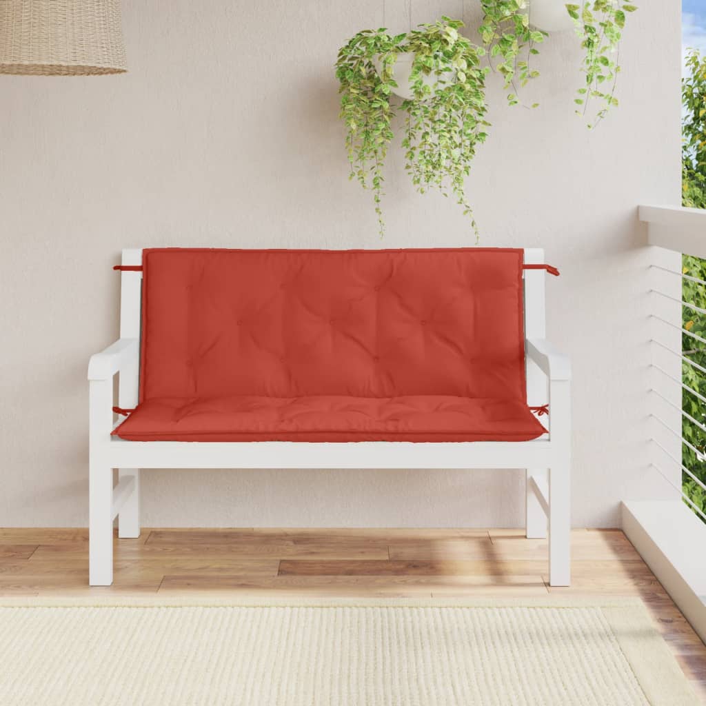 Vidaxl Garden Bench Cushions, 2 Pcs, Red Melange, 120X50X7 Cm
