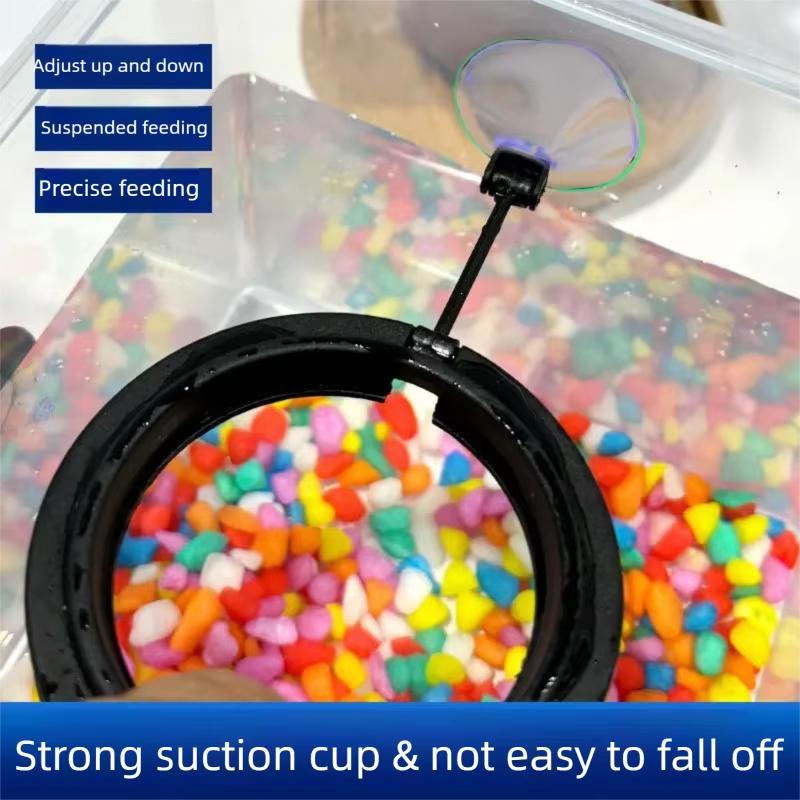 Feed Suction Cup Aquarium Feeding Ring Fish Tank Station Floating Food Tray Feeder Square Circle Accessory Fish Food Feeder