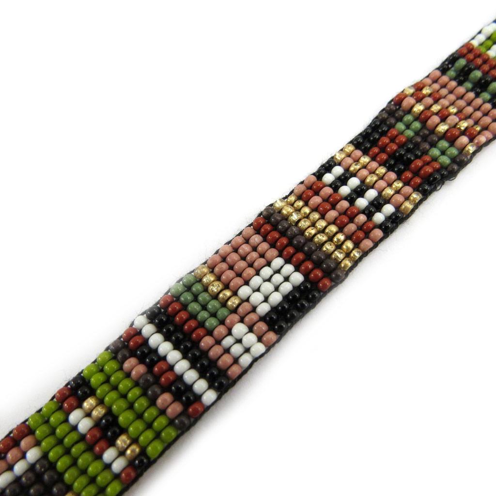 Les Trésors De Lily [L6408] - Bracelet ethnique 'Katmandou' vert marron