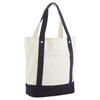 New Fabric Handbag, Shoulder Bag Regular Unisex Ecru & Dark Blue 090317-01
