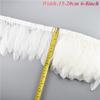 1Meters White Black Pheasant Feathers for Clothes Ribbon on Tape Rooster Goose Turkey Marabou Ostrich Fringe Trim Sewing Decor