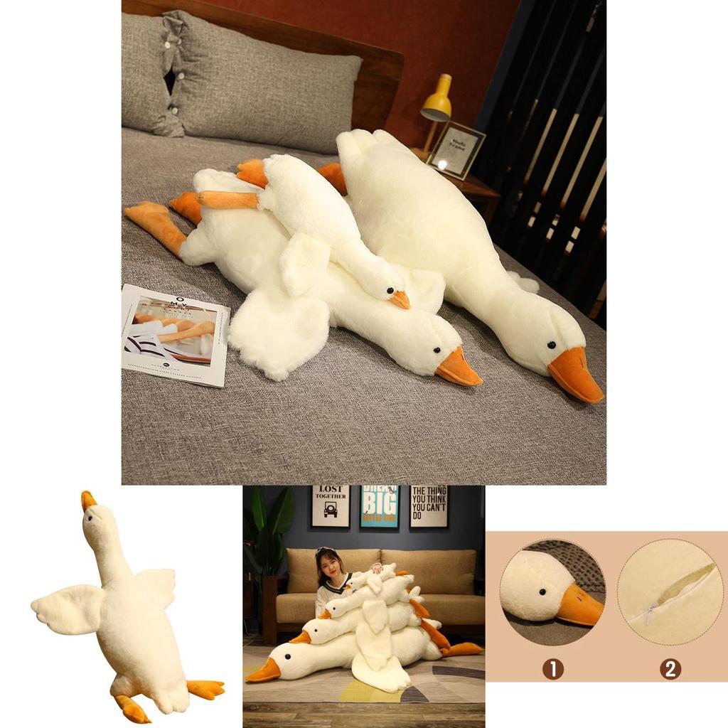 Magnificent White Goose Plush Sleeping Toy Soft Cushion Gift