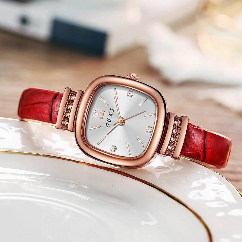 Luxury Design Women Watches Luminous Hand Wind  Leather  Winner Watch