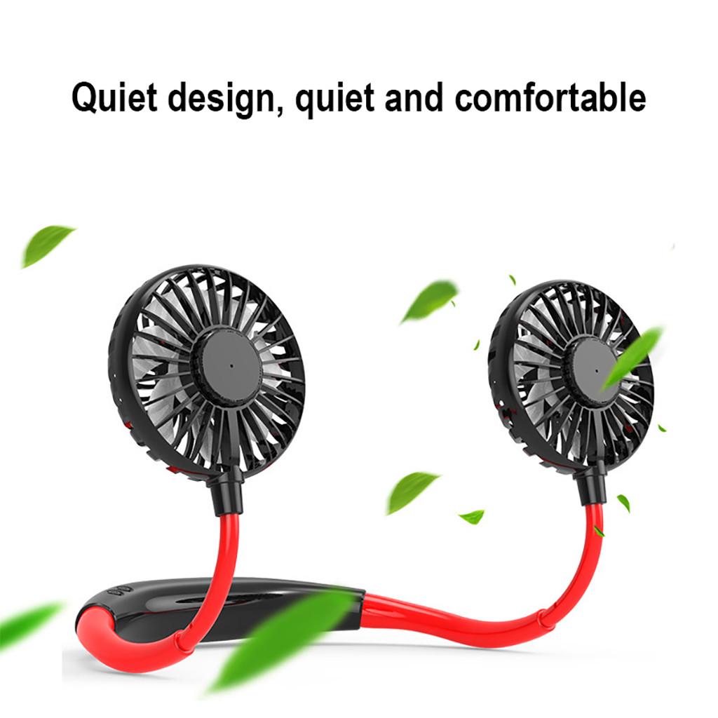 USB LED Light Rechargeable Neckband Lazy Neck Hanging Style   Fan