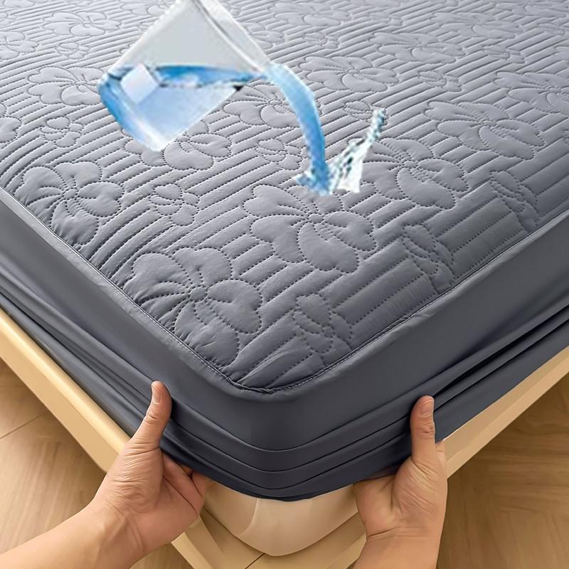 Bonenjoy 1pc Mattress Cover Waterproof Bedspread Quilted Fitted Sheet Solid Color Bed Cover Protetor De Colchão (No Pillowcase)
