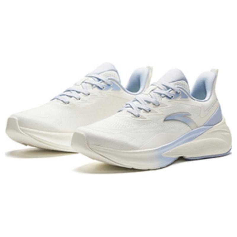 Anta Cushioning Low Top Running Shoes Women's White Blue Sneakers 122415522-3