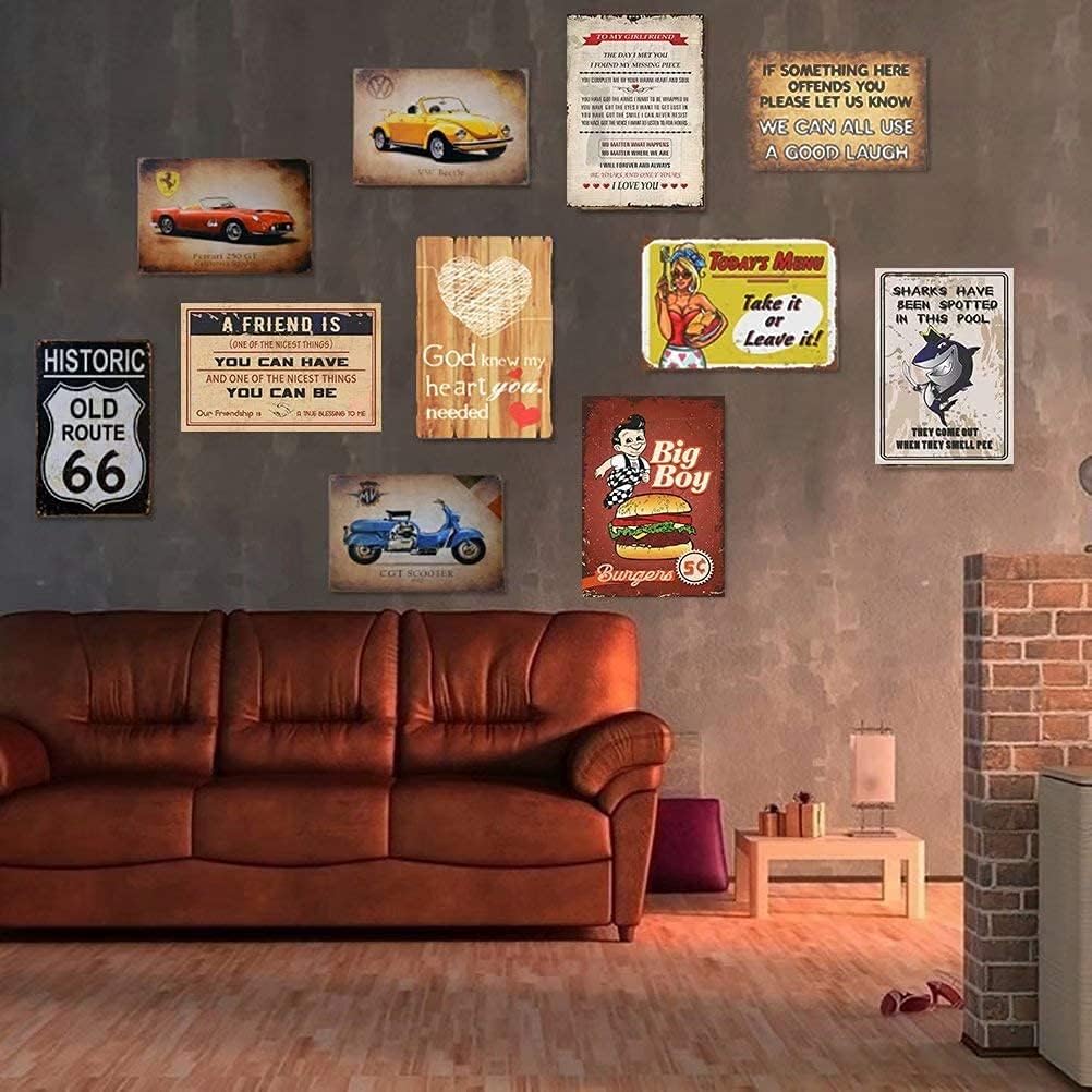 Nuka Cola Tin Sign Wall Art For Man Cave,Art Poster For Bar Pub Garage Kitchen Garden Bathroom Office Home,8x12 inch