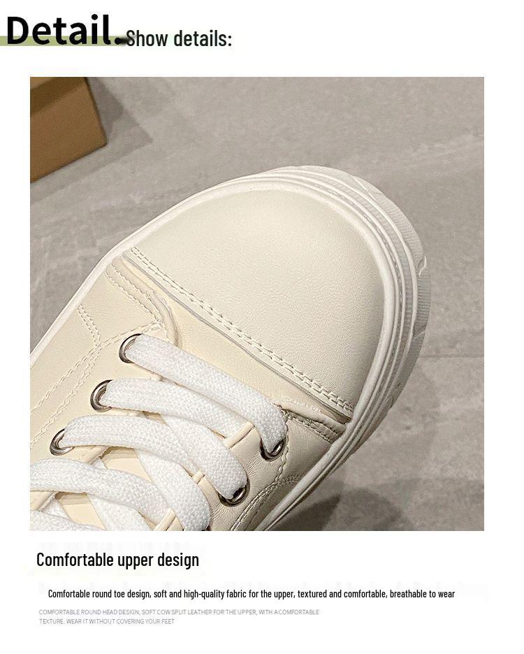 Women's White Thick-Soled Platform Mules - Closed-Toe, Backless, Petite Height Boost, Spring/Summer