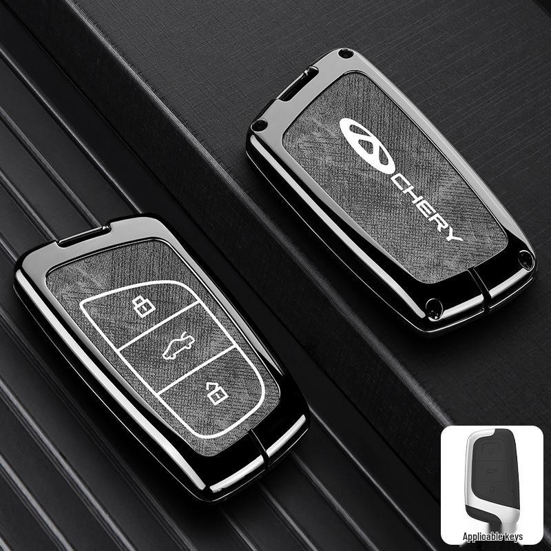 Zinc Alloy Key Shell Covers for Chery, Tiggo 8, 7 Plus - Full Coverage, 5x Anti-Drop Protection