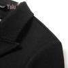 Yalu Men's Wool Blend Double-Breasted Mid-Length Coat with Detachable Down Liner